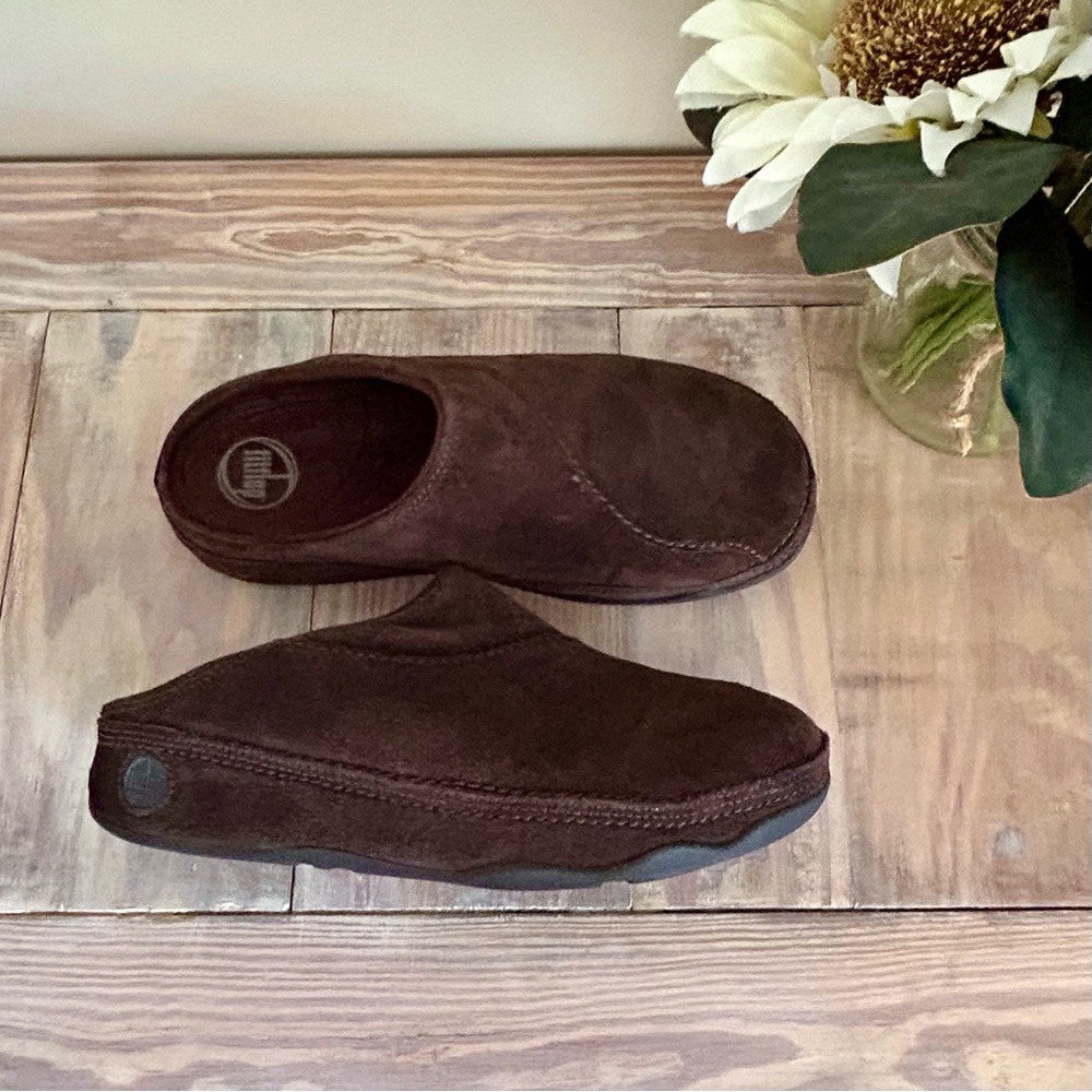 Fitflop Brown Suede Platform Gogh Clog / Mule 🍂